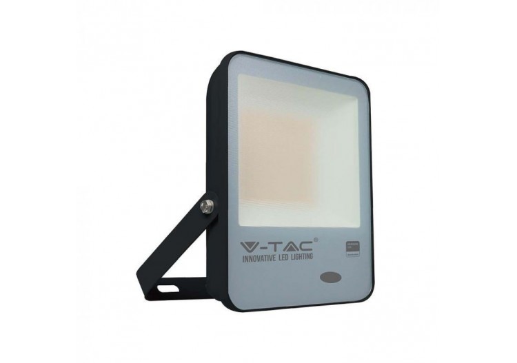 Projecteur de lumière du jour à capteur LED 100W, puce SAMSUNG, 100 lm/W, corps noir, 4000K