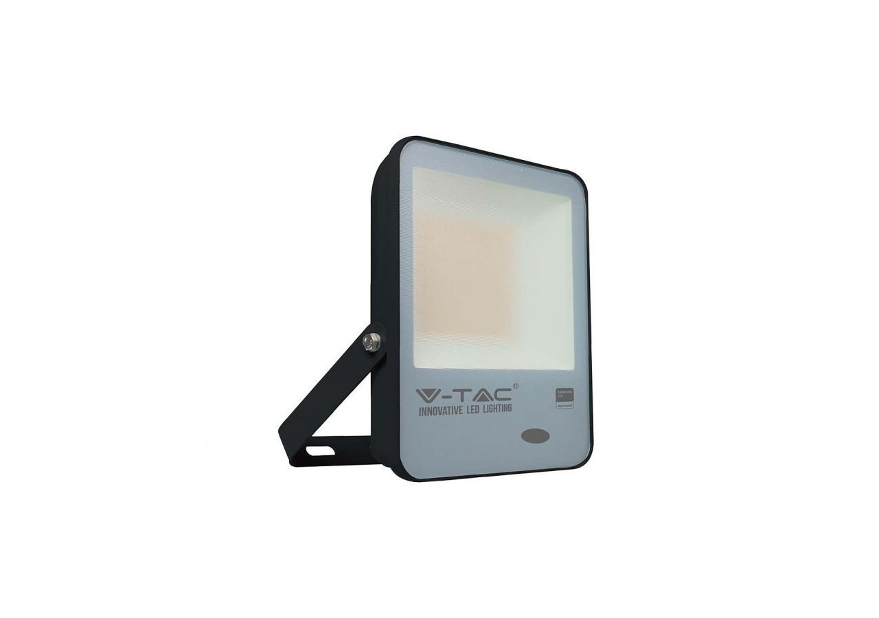 Projecteur de lumière du jour à capteur LED 100 W, puce SAMSUNG, 100 lm/W, corps noir, 6 500 K