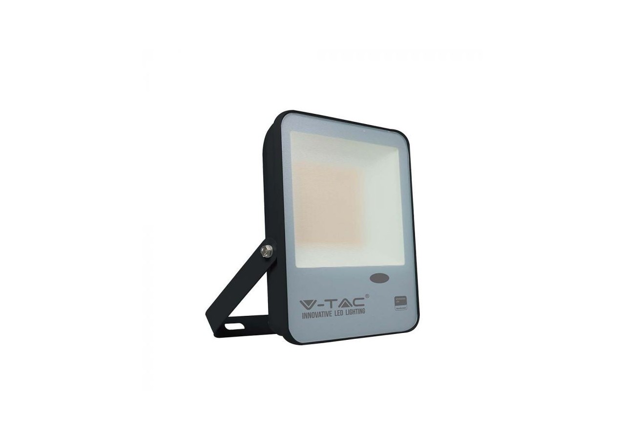 Projecteur de lumière du jour à capteur LED 50W, puce SAMSUNG, 100 lm/W, corps noir, 3000K