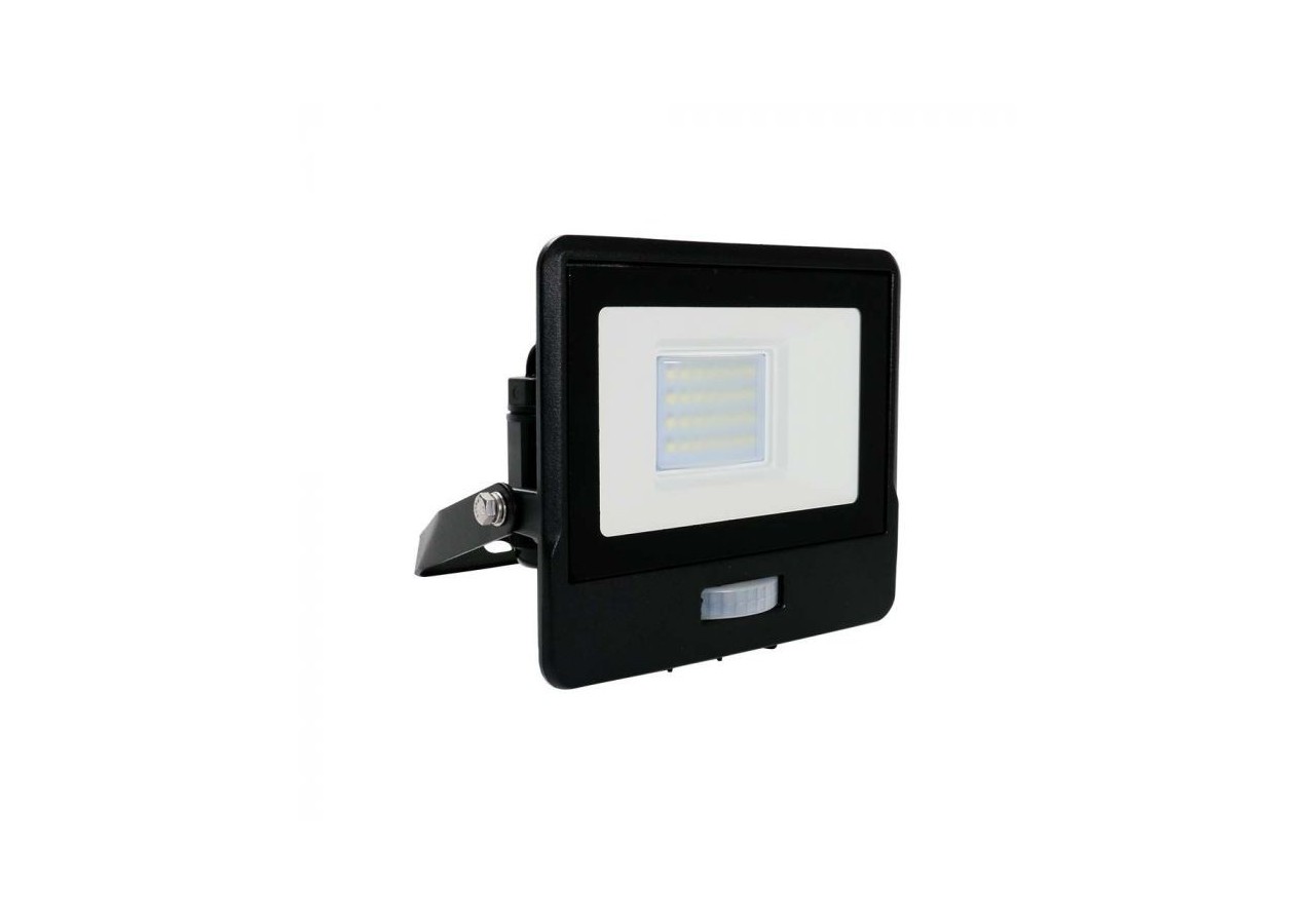 Projecteur LED 20W avec capteur PIR, puce SAMSUNG, corps noir, 3000K
