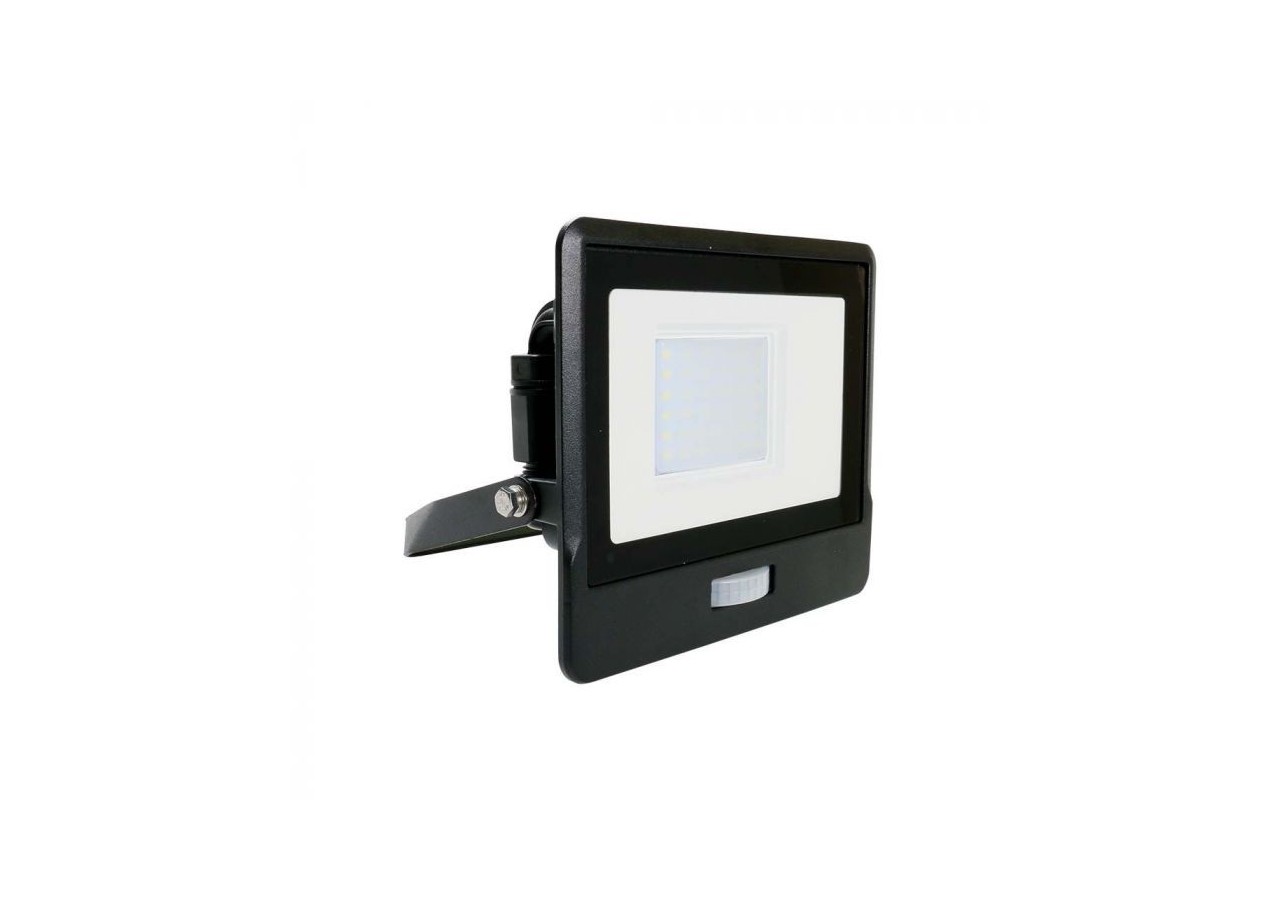 Projecteur LED 30W avec capteur PIR, puce SAMSUNG, corps noir, 3000K