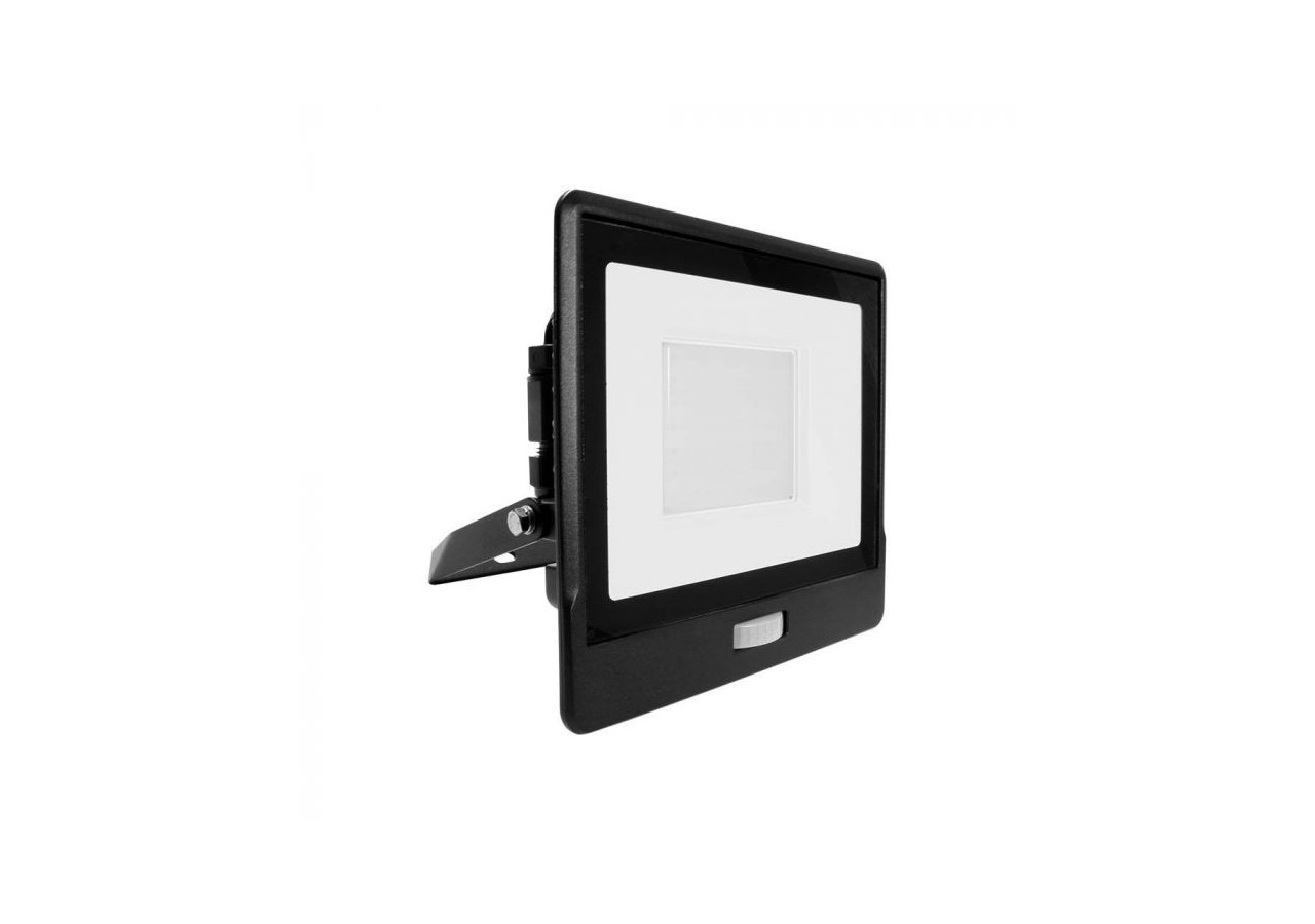 Projecteur LED 50W avec capteur PIR, puce SAMSUNG, corps noir, 3000K