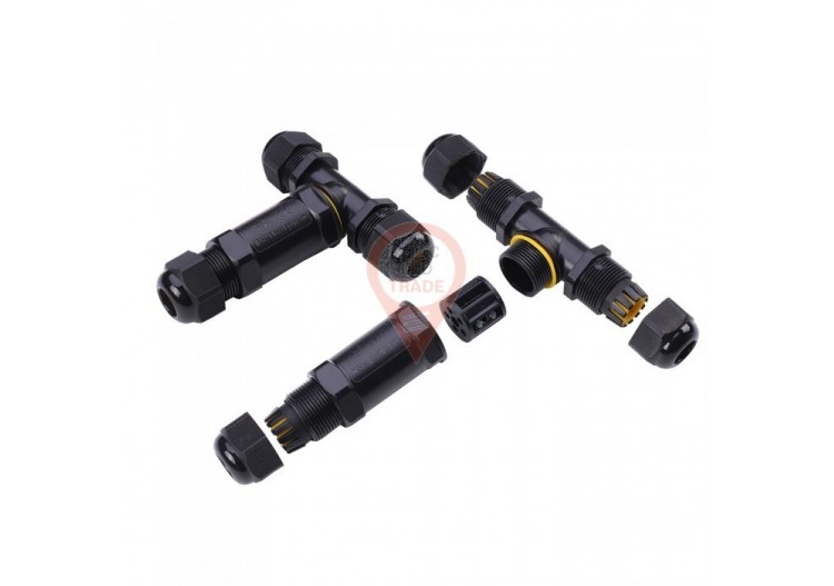 Bornier noir étanche 8-12 mm IP68