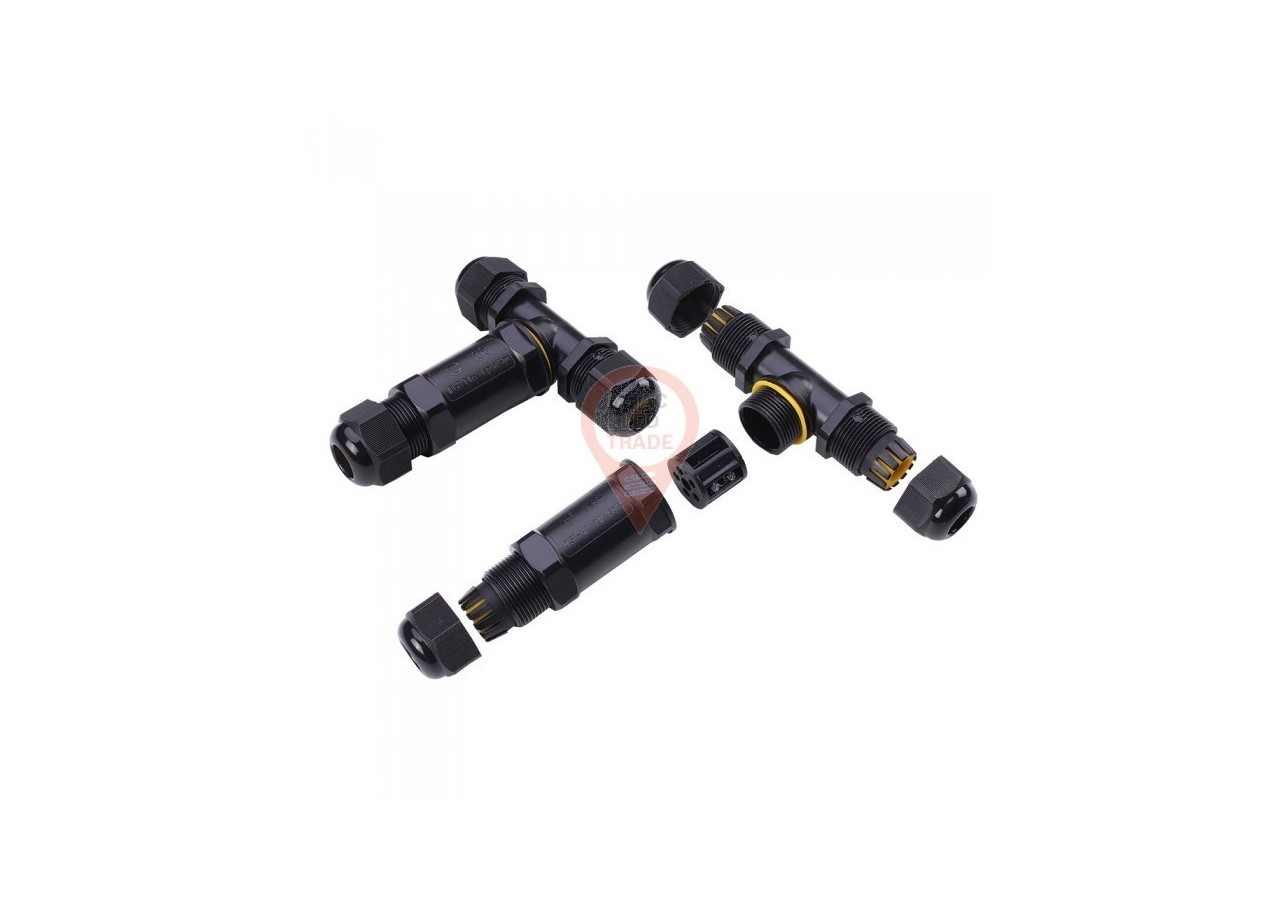 Bornier noir étanche 8-12 mm IP68