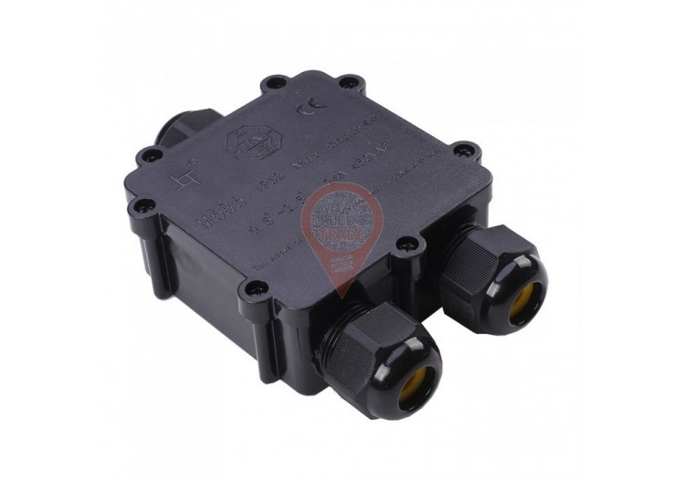 Bornier noir étanche 8-12 mm IP68