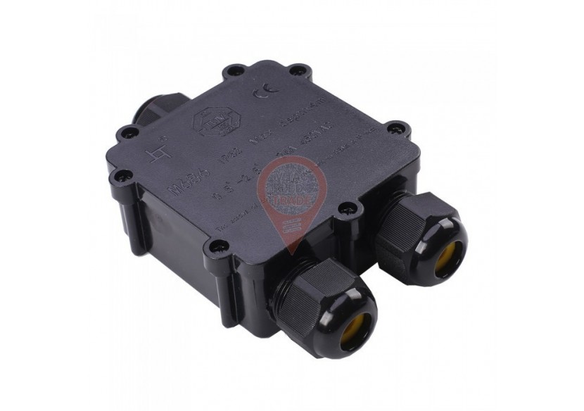 Bornier noir étanche 8-12 mm IP68