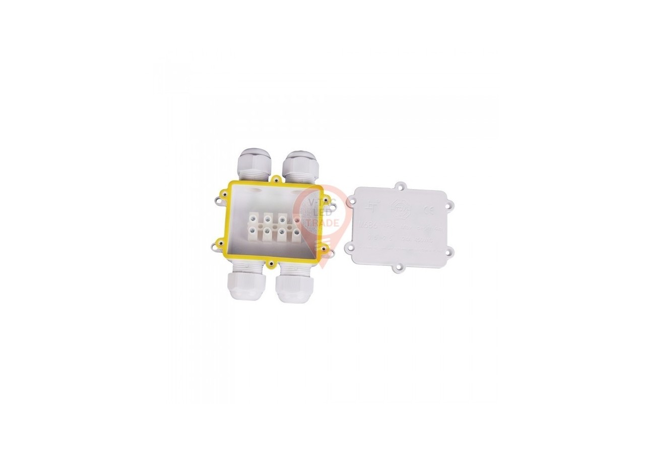 Bornier blanc étanche à 4 broches 8-12 mm IP68