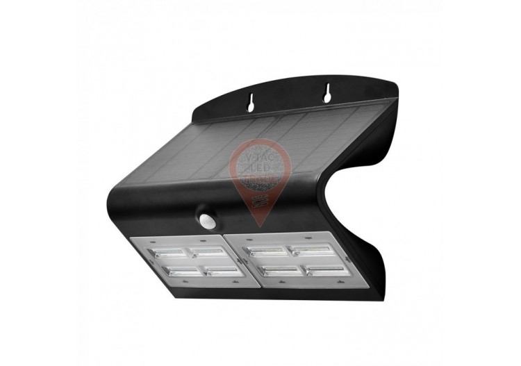 Applique Murale Solaire LED 6,8W Lumière Naturelle Corps Noir