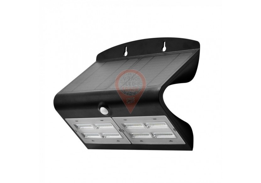 Applique Murale Solaire LED 6,8W Lumière Naturelle Corps Noir