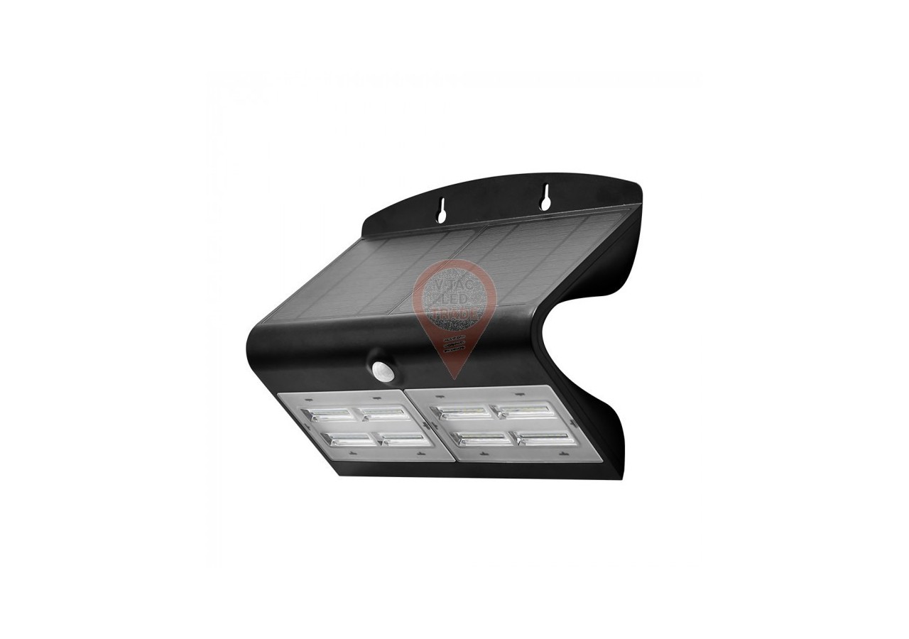 Applique Solaire LED 3W 3000K+4000K Corps Noir