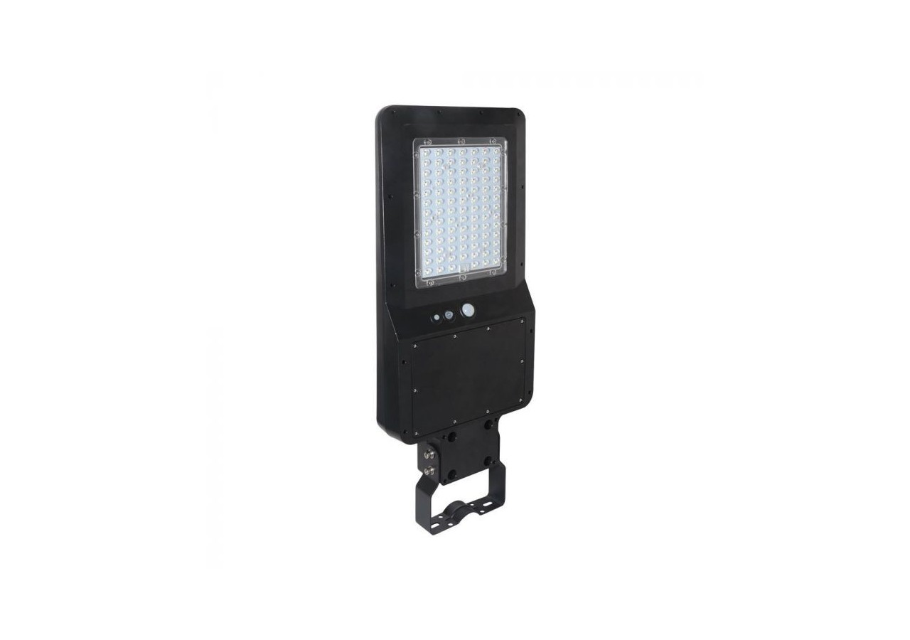 Réverbère solaire LED 40W Corps noir 6000K 120lm/W
