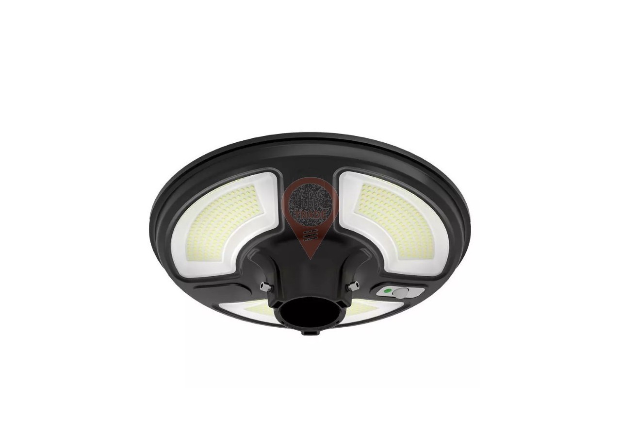 Lampe de jardin solaire LED 10W, capteur de mouvement IP65, télécommande, fonction minuterie, 6500K