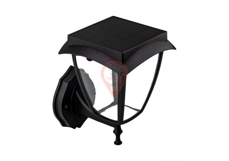 Applique Solaire LED 2W Corps Noir 3000K 6000K IP44