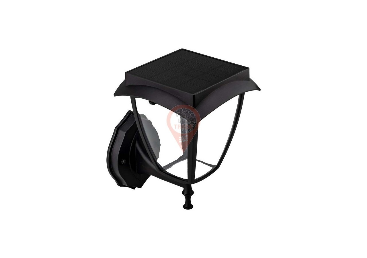 Applique Solaire LED 2W Corps Noir 3000K 6000K IP44