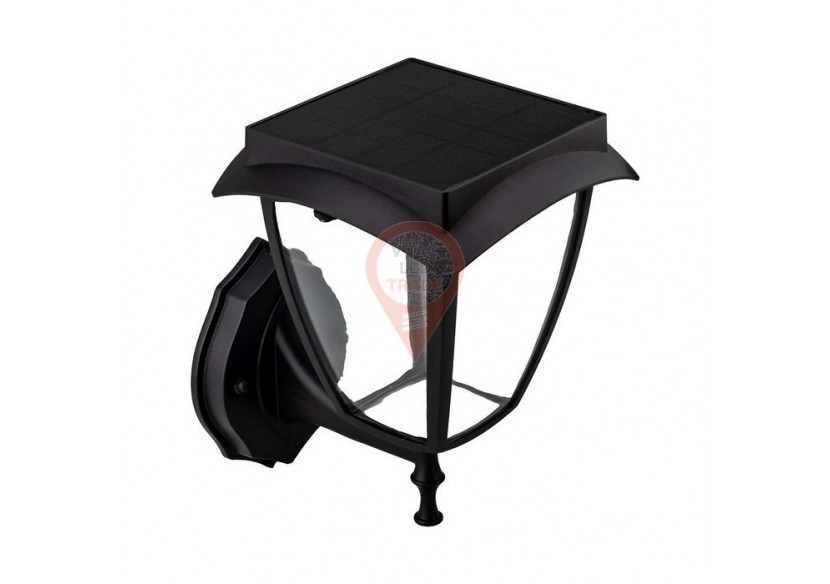 Applique Solaire LED 2W Corps Noir 3000K 6000K IP44