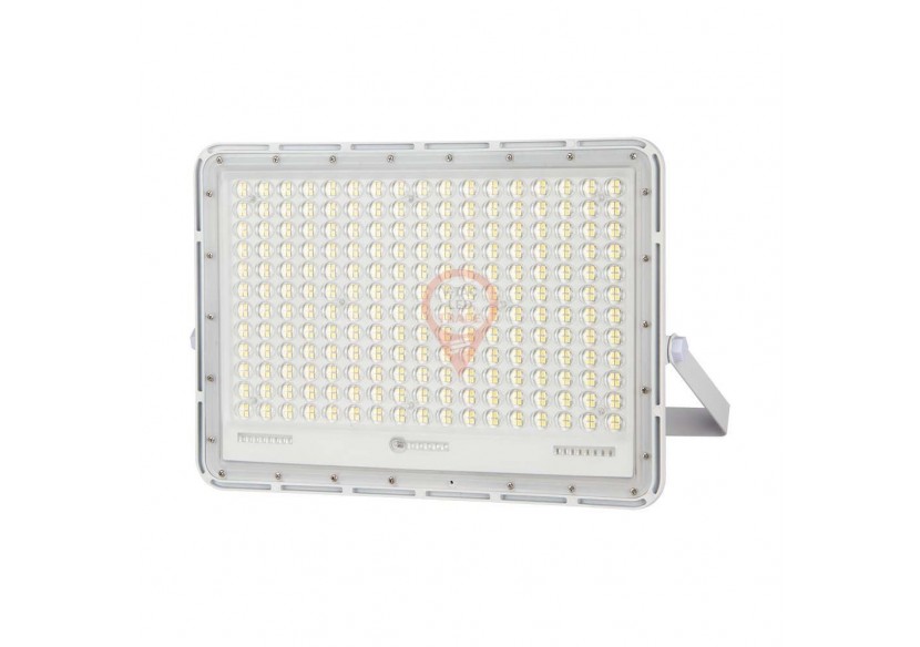 Projecteur solaire LED 30W, batterie remplaçable 4000K, fil de 3m, corps blanc