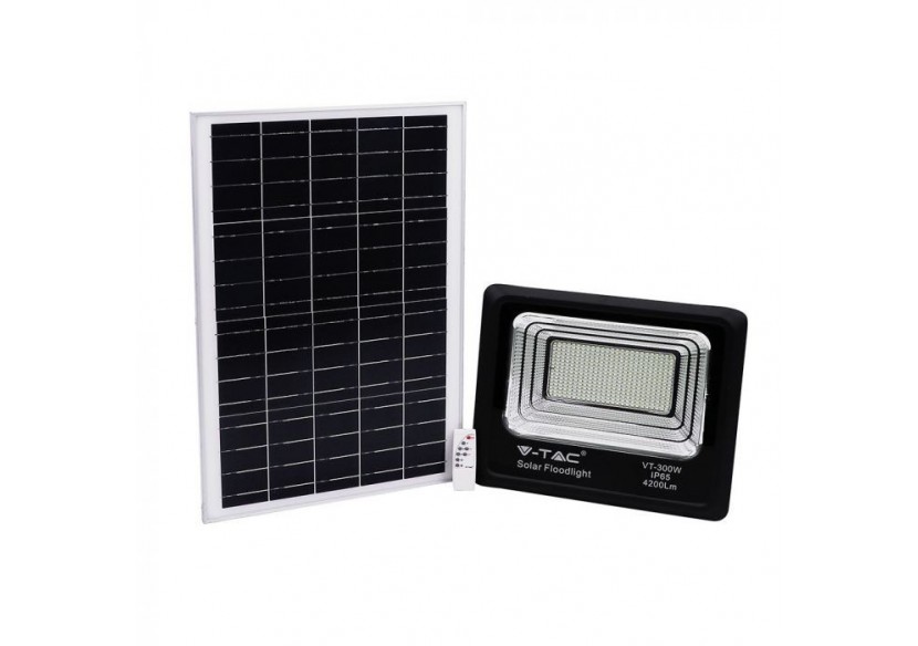 Panneau Solaire 50W avec Projecteur LED 4000K