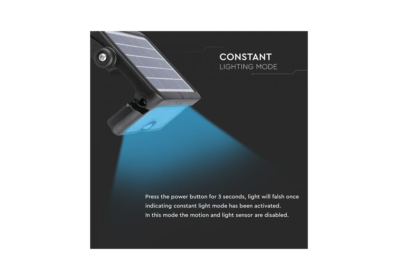 Projecteur Solaire LED 5W Corps Noir 4000K