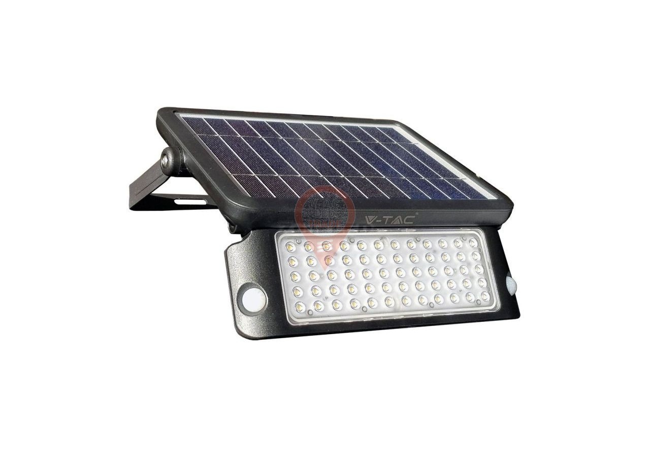 10W Projecteur LED Solaire Corps Noir Blanc neutre