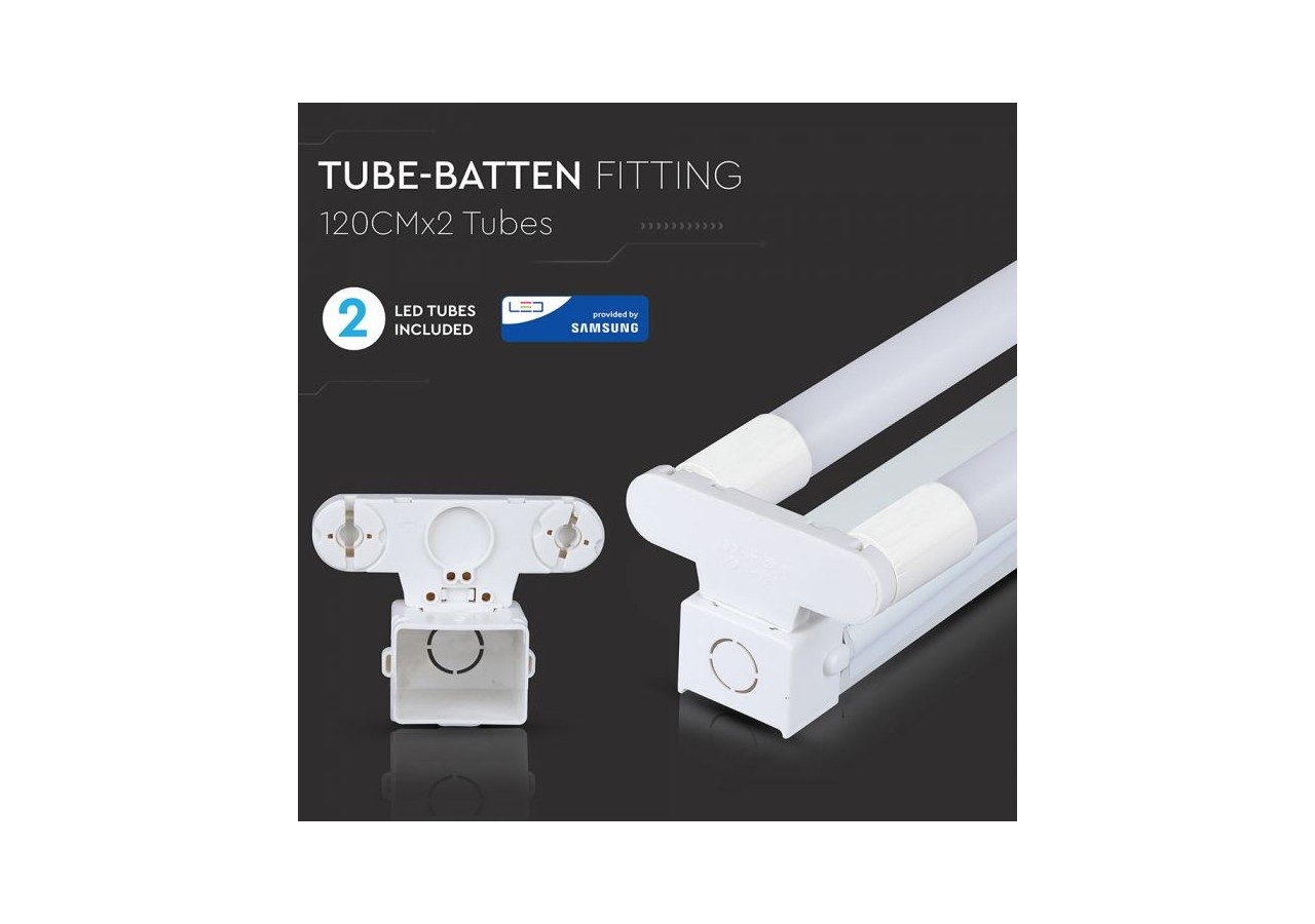 Réglette Double LED 36W SAMSUNG CHIP 120cm Blanc Naturel