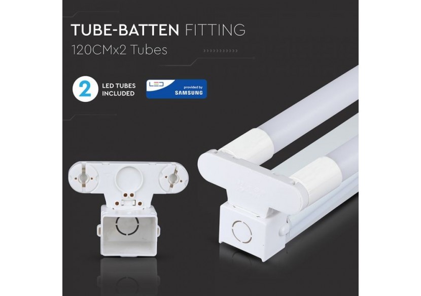 Réglette Double LED 36W SAMSUNG CHIP 120cm Blanc Naturel