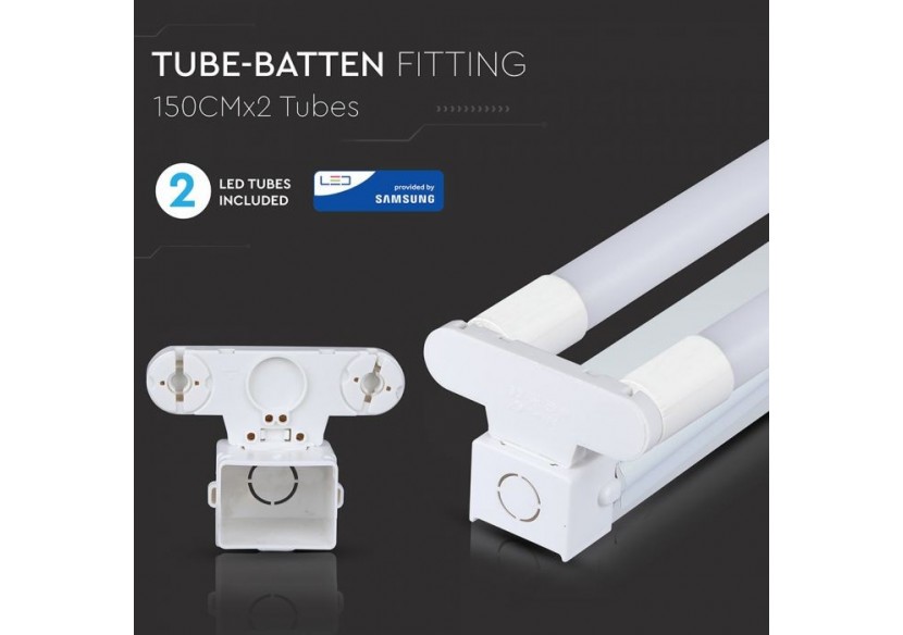 Réglette Double LED 44W SAMSUNG CHIP 150cm Blanc Naturel Réglette Double LED 44W SAMSUNG CHIP 150cm Blanc Naturel