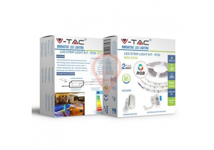 Set de Rubans LED - 5050 60 LEDs RGB Non-étanche