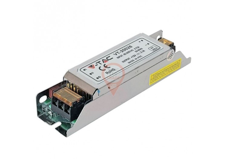 Alimentation LED SLIM - 25W 12V 21A Métal