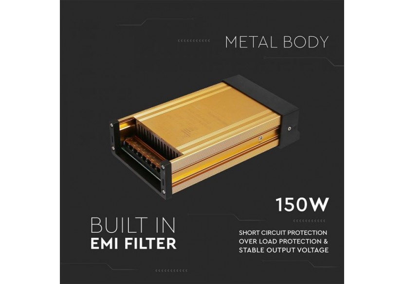 Alimentation LED 12V 125A 150W - Métal Antipluie