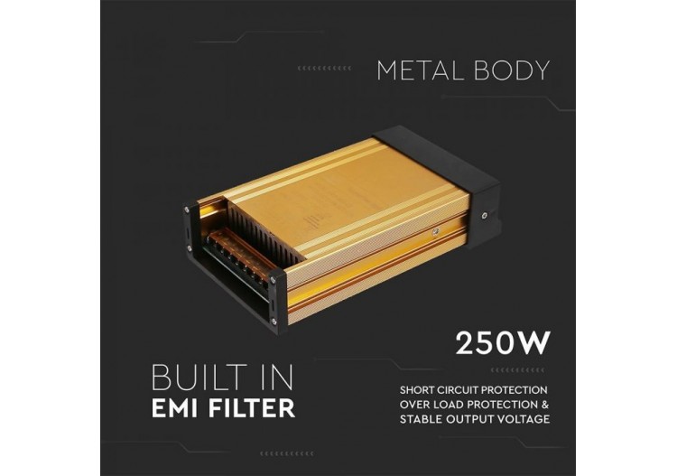 Alimentation LED - 250W 12V Métal Résistant à la Pluie