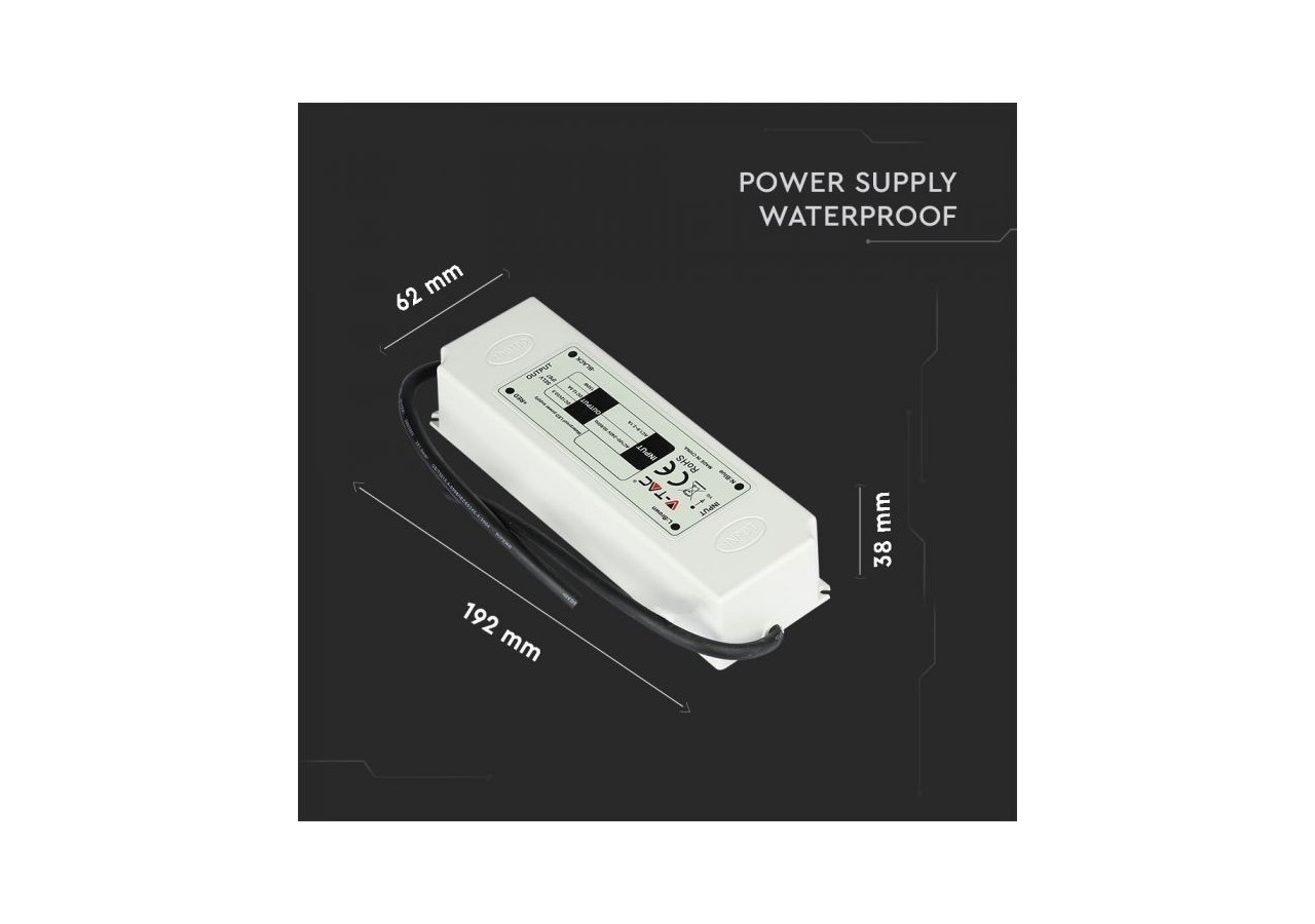 Alimentation LED Slim en plastique 150W 12V IP67