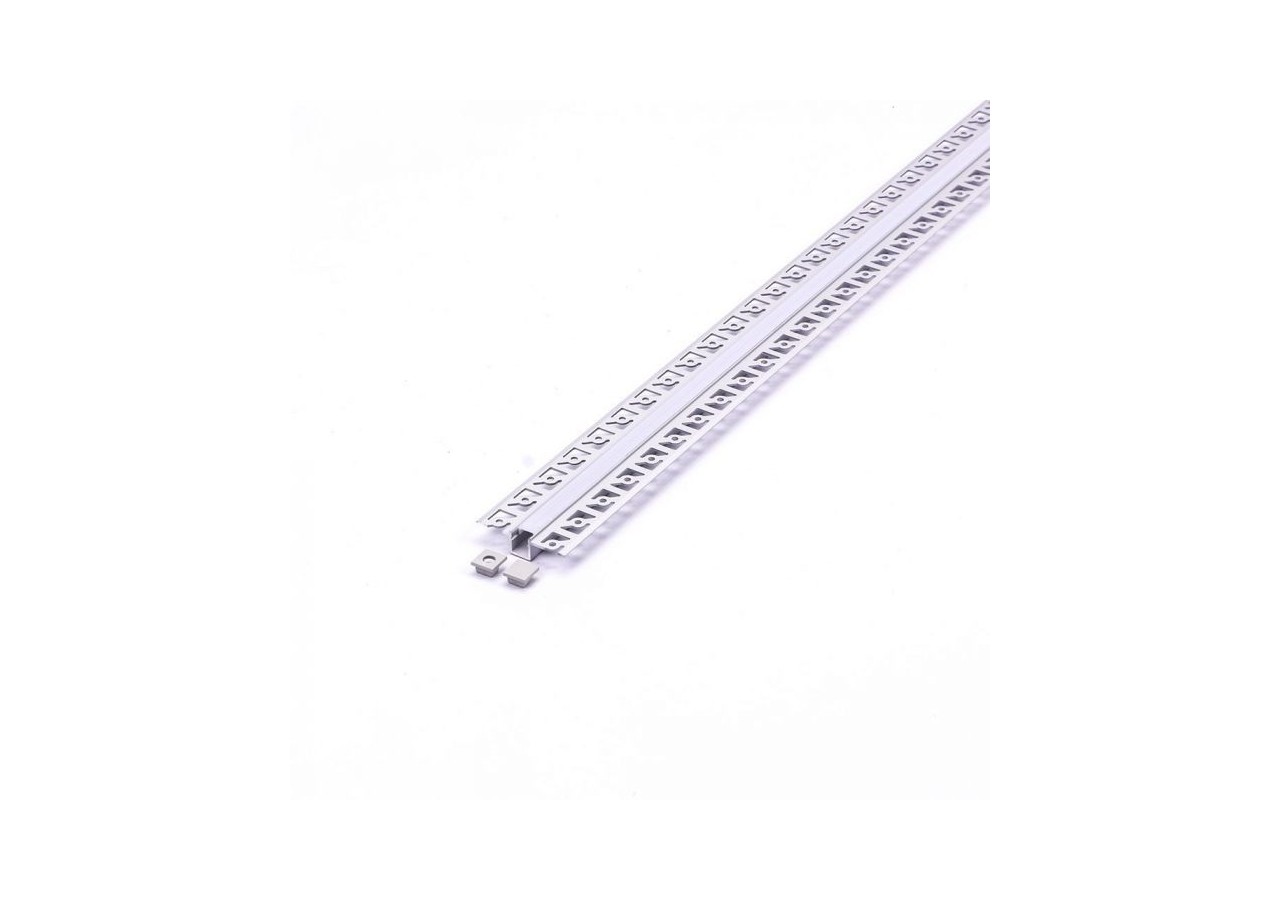 Jeu de profilés en aluminium Gypse laiteux étroit 2000 mm