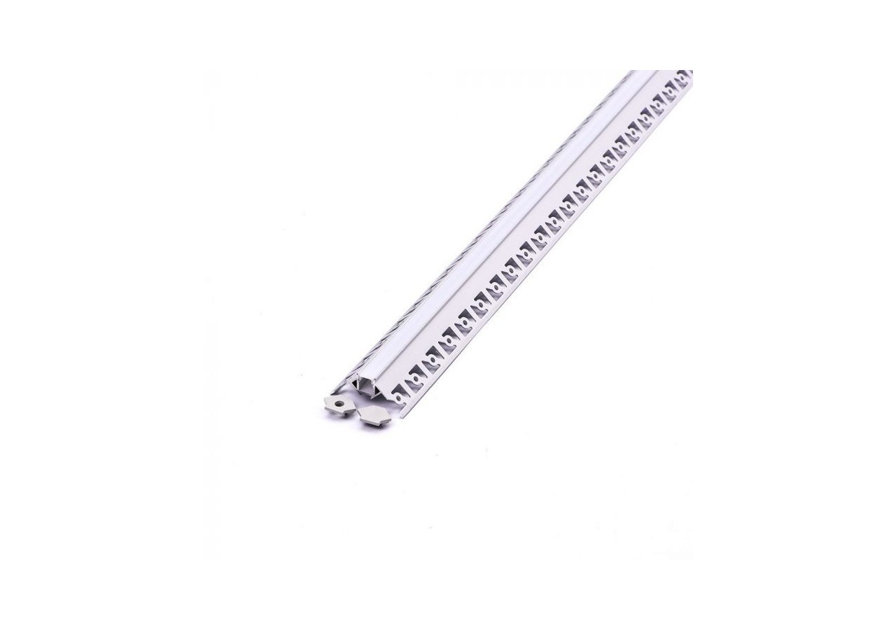 Jeu de profilés en aluminium, coin extérieur en plâtre laiteux 2000mm