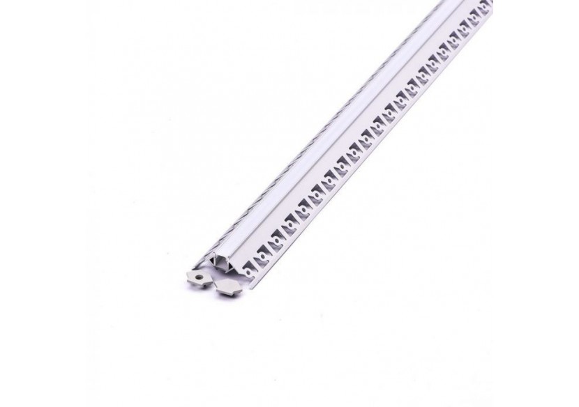 Jeu de profilés en aluminium, coin extérieur en plâtre laiteux 2000mm