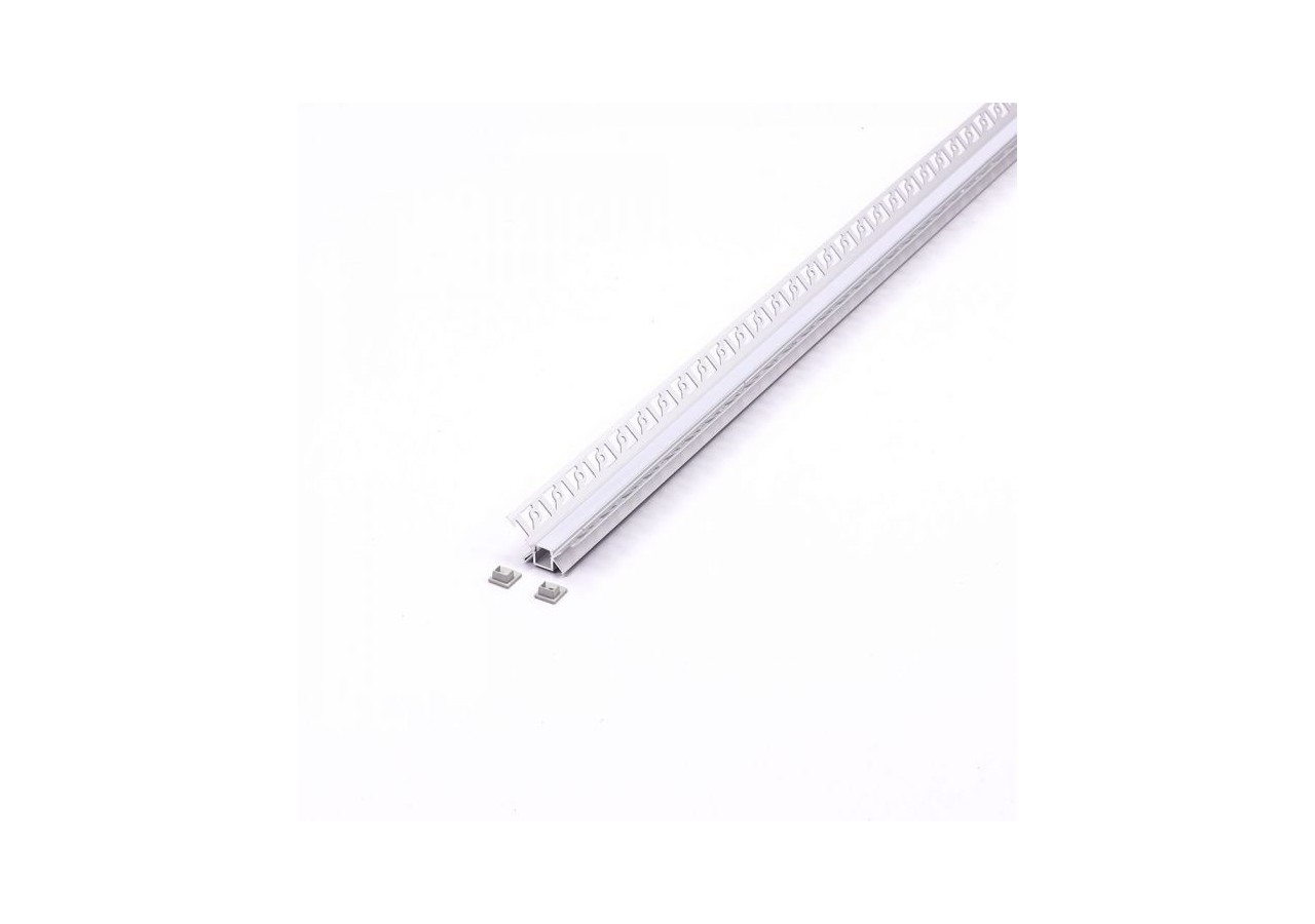 Jeu de profilés en aluminium, coin intérieur en plâtre laiteux 2000mm