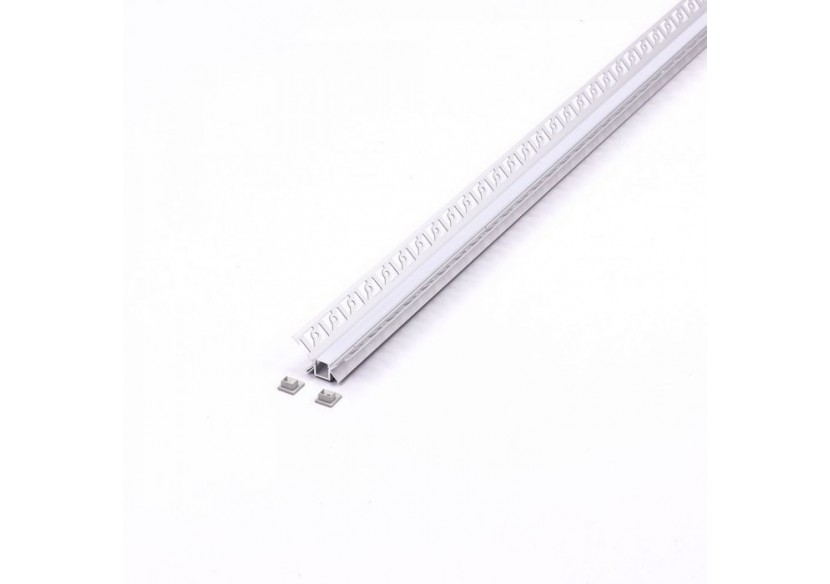 Jeu de profilés en aluminium, coin intérieur en plâtre laiteux 2000mm