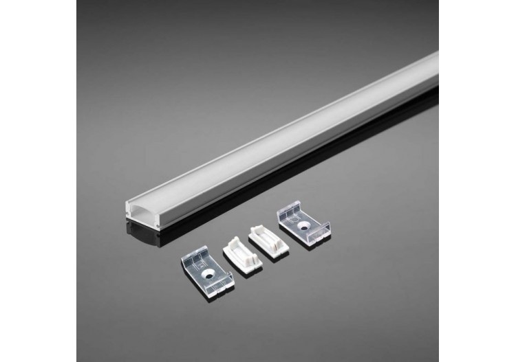 Profilé Aluminium 2m 23,5 x 10 mm Boîtier Blanc