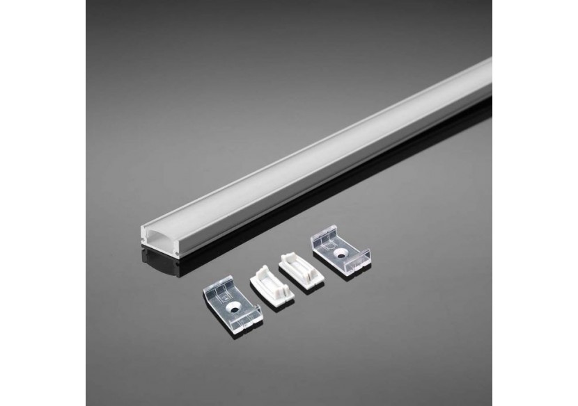 Profilé Aluminium 2m 23,5 x 10 mm Boîtier Blanc