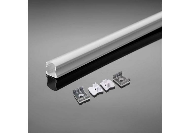 Profilé Aluminium 2m 17,2 x 15,5 mm Boîtier Blanc