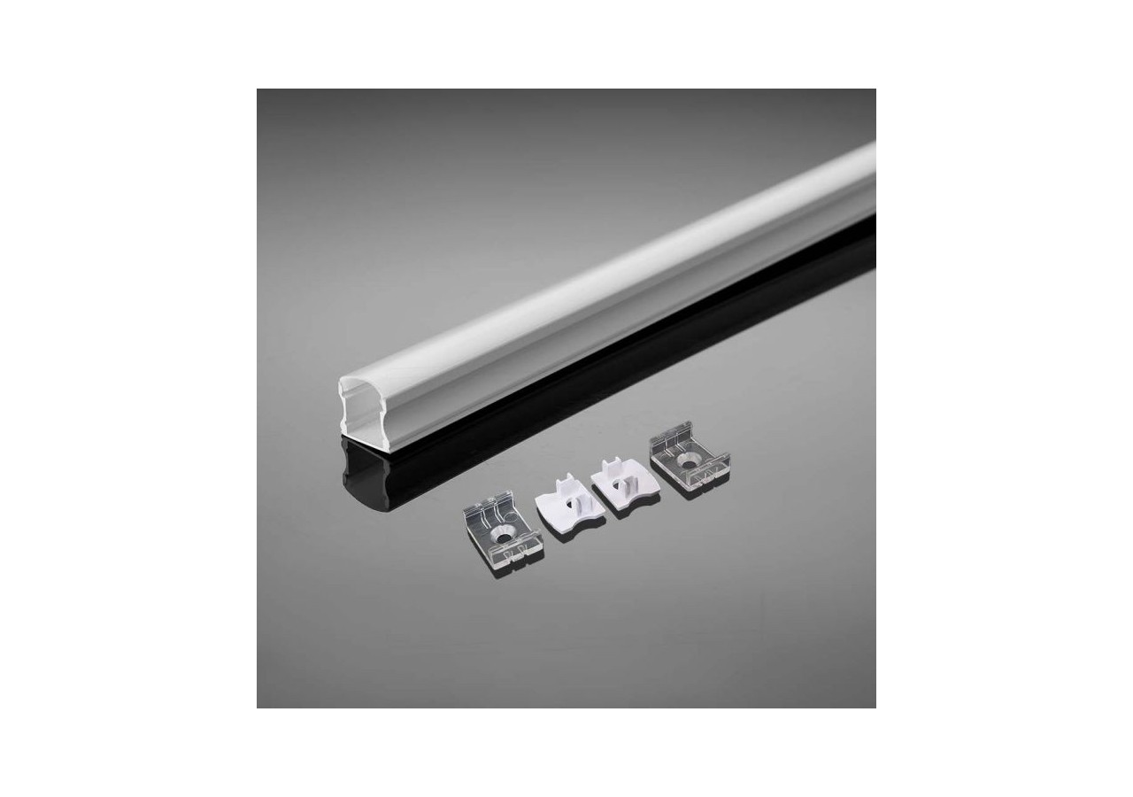 Profilé Aluminium 2m 17,2 x 15,5 mm Boîtier Blanc