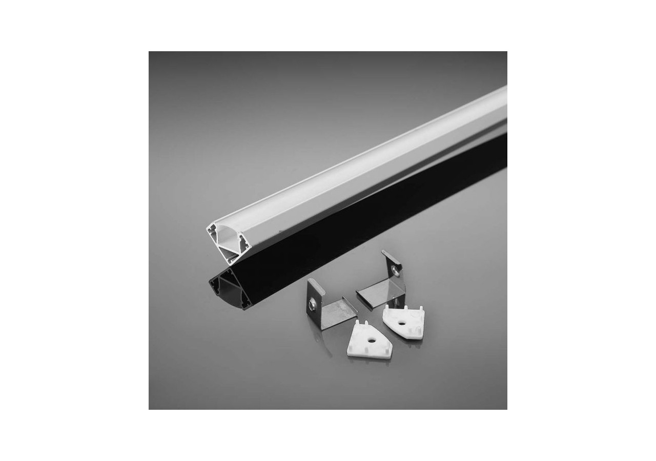 Profilé Aluminium 2m 19 x 19 mm Boîtier Blanc
