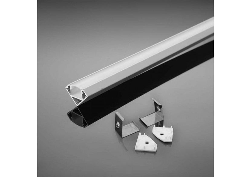 Profilé Aluminium 2m 19 x 19 mm Boîtier Blanc Profilé Aluminium 2m 19 x 19 mm Boîtier Blanc