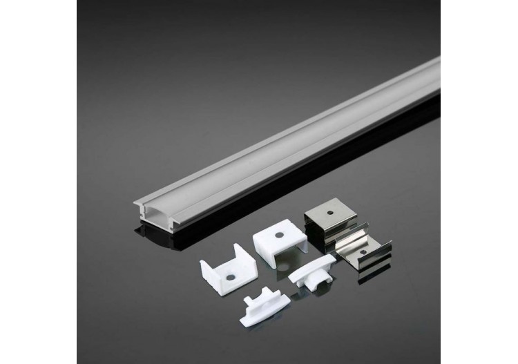 Profilé Aluminium 2m 24,7 x 7 mm Boîtier Blanc