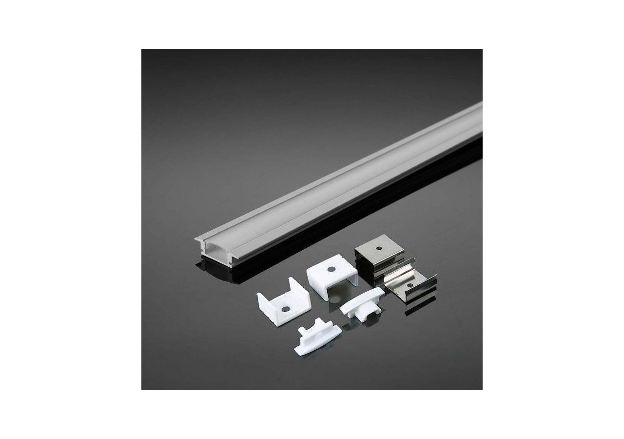Profilé Aluminium 2m 24,7 x 7 mm Boîtier Blanc