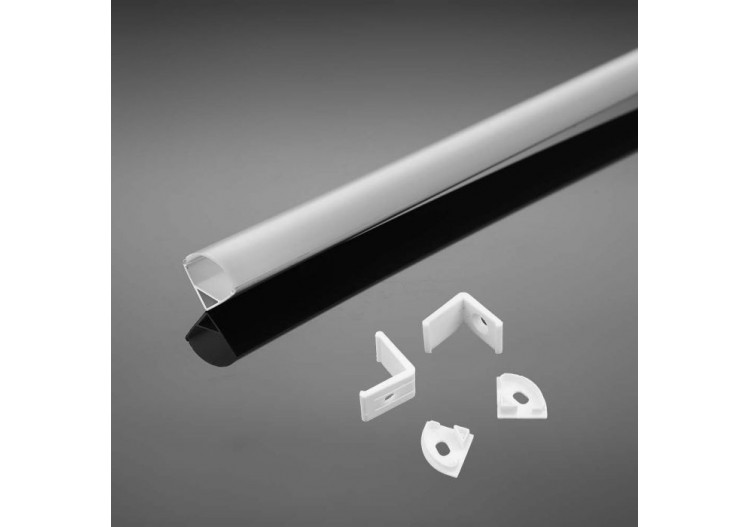 Profilé Aluminium 2m 15,8 x 15,8 mm Boîtier Blanc