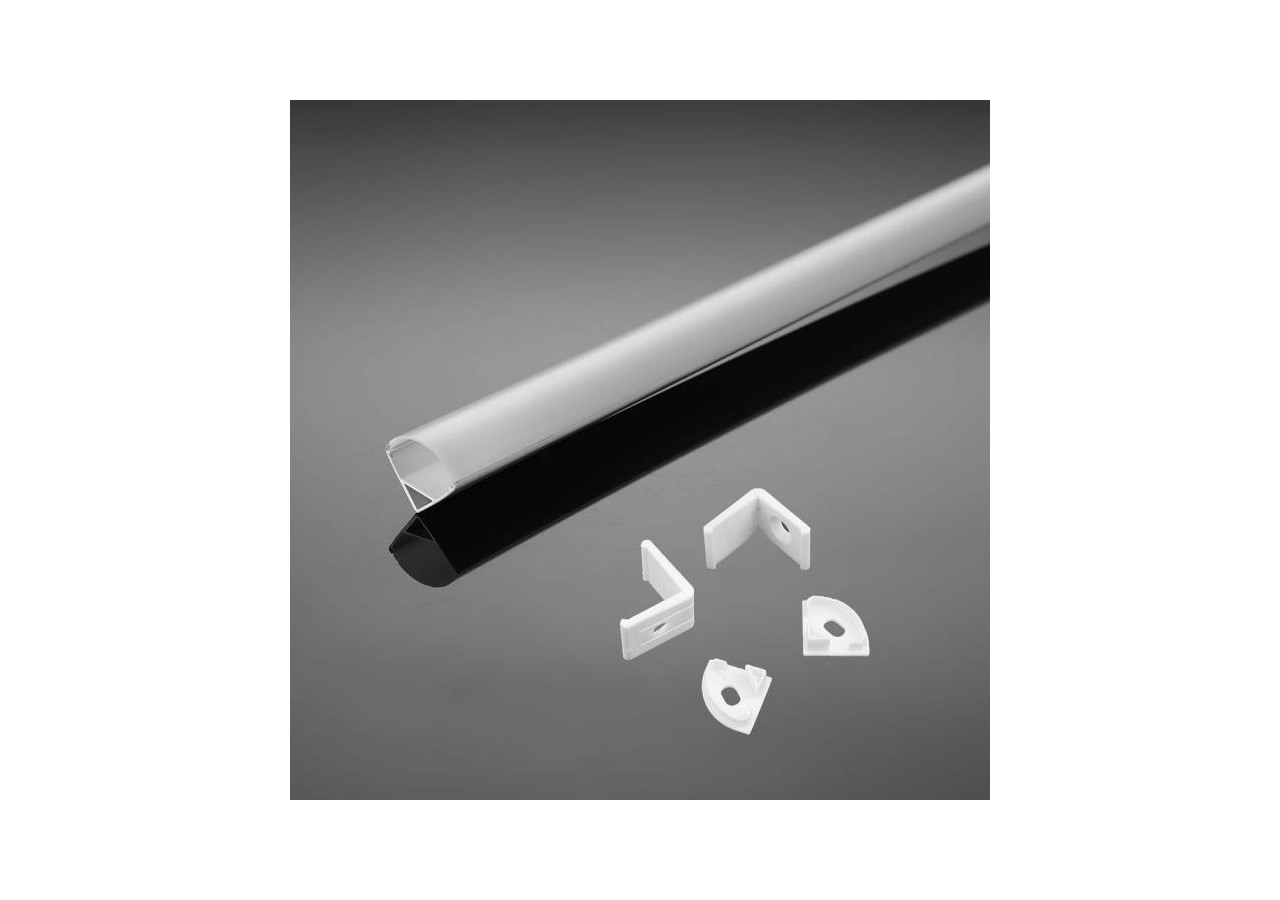 Profilé Aluminium 2m 15,8 x 15,8 mm Boîtier Blanc