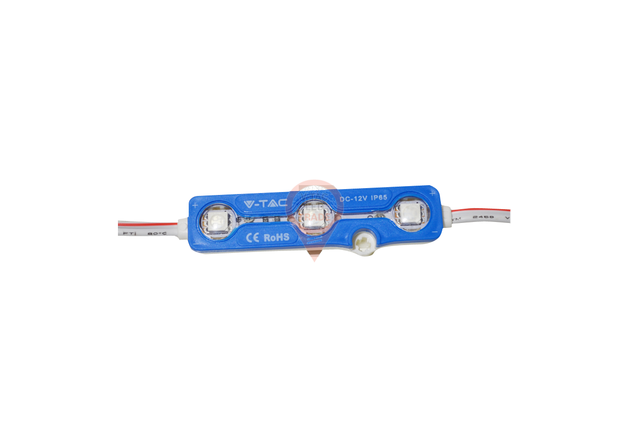 Module LED 3SMD Chips SMD 5050 IP67 Bleu