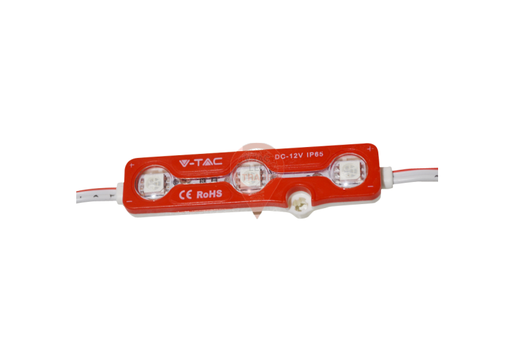 Module LED 3SMD Chips SMD 5050 IP67 Rouge