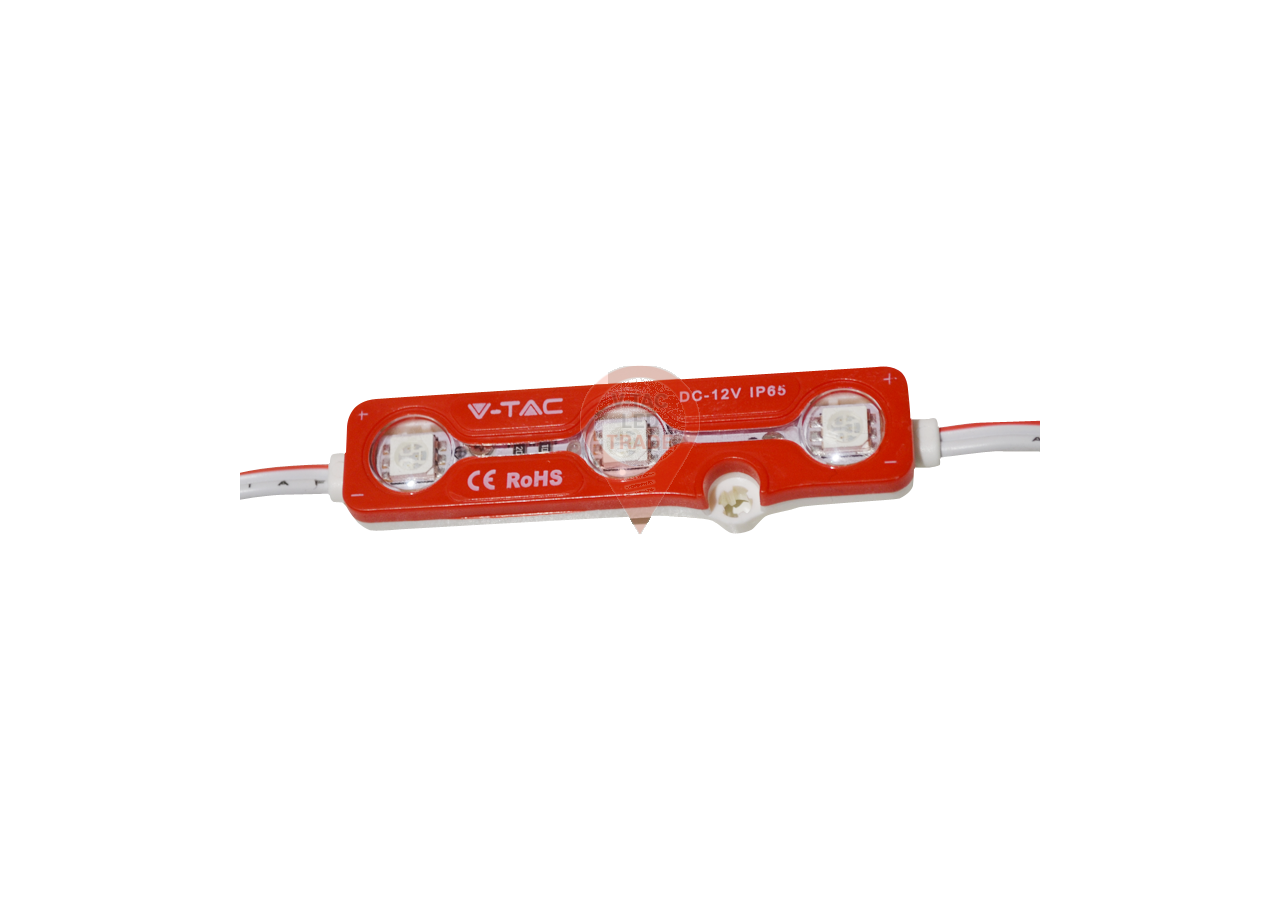Module LED 3SMD Chips SMD 5050 IP67 Rouge