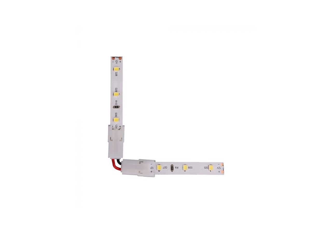 Connecteur en forme de L pour bande LED 10 mm